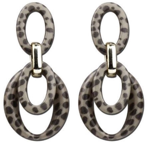Jewelry - Leopard Print Statement Earrings